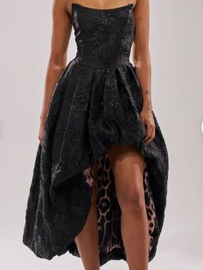 WILD THANG PRINTED HI LOW DRESS - L